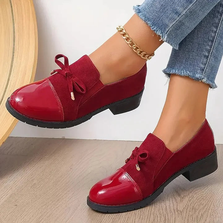 Marvina - Pantofi Eleganți Cu Vârf Rotund și Fundă