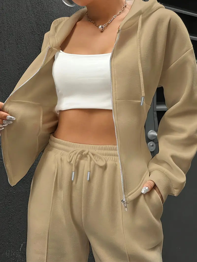 Nanci - Set Casual Cu Două Piese Cu Mâneci Lungi