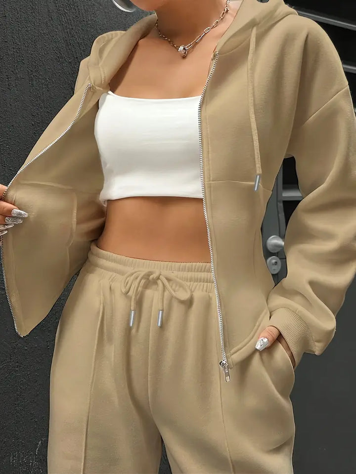 Nanci - Set Casual Cu Două Piese Cu Mâneci Lungi