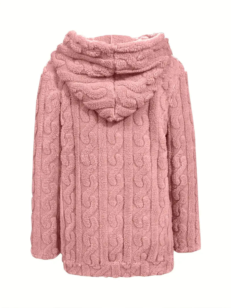 Ganka - Hanorac Cu Glugă și Fermoar Mâneci Lungi