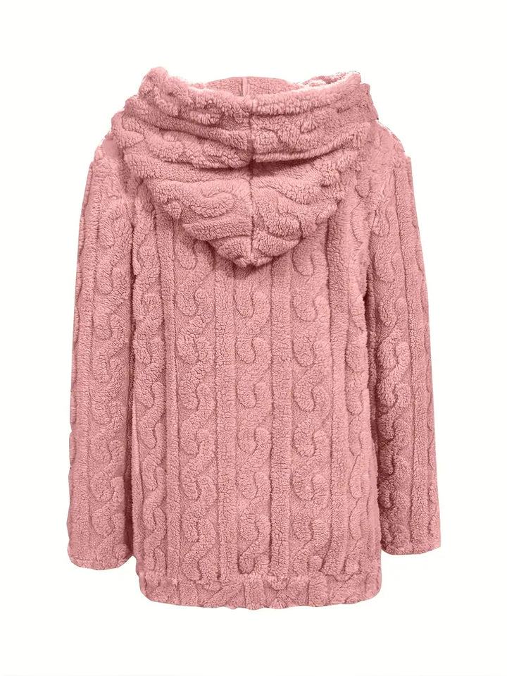 Ganka - Hanorac Cu Glugă și Fermoar Mâneci Lungi