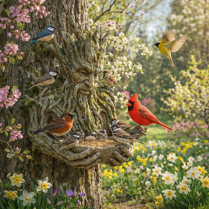 NatureHold – O Sculptură Pentru Hrănirea Păsărilor Integrată în Copac