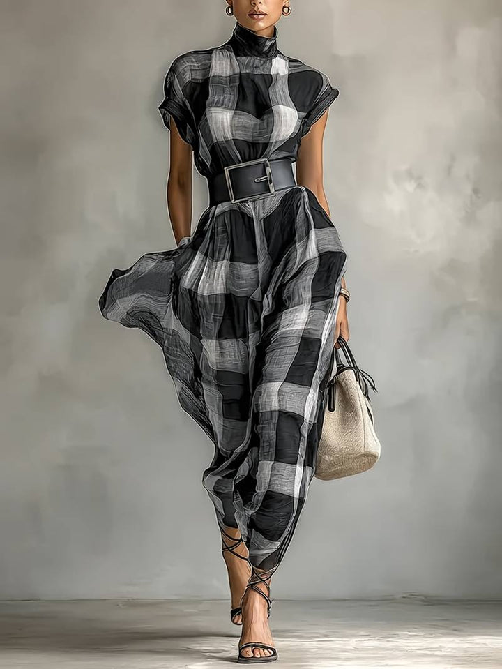 Nethara - Rochie Elegantă de Toamnă cu Curea
