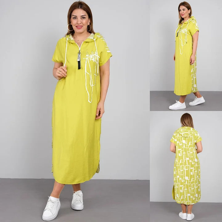 Filiz – Rochie Lungă și Elegantă Cu Glugă