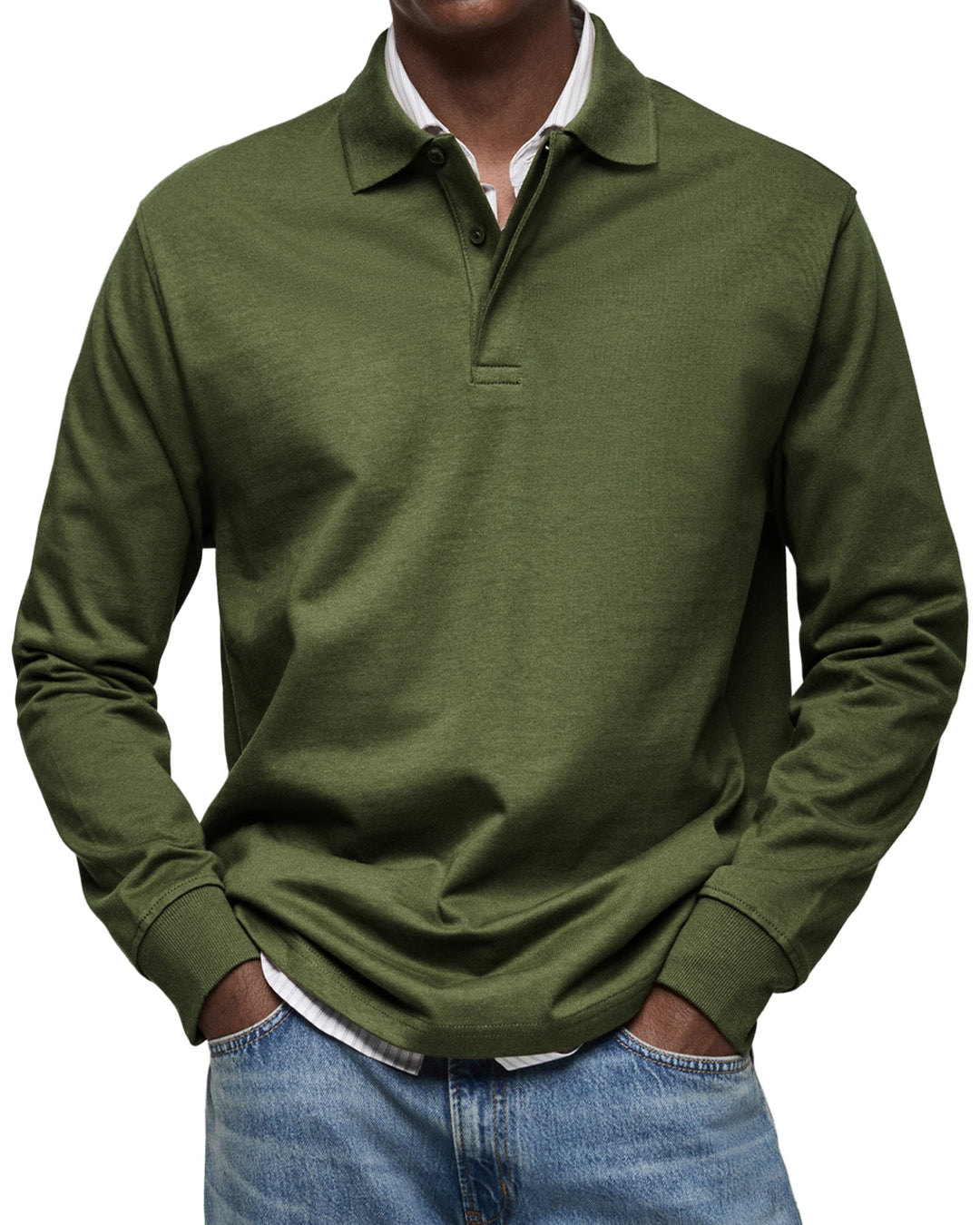 Joseba - Tricou polo Casual cu Mânecă Lungă