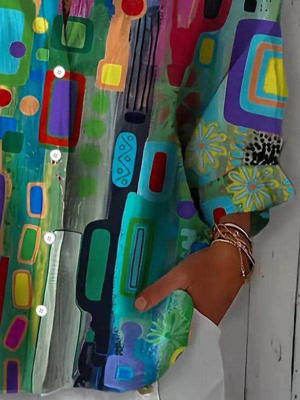 Hunia - Bluză Elegantă Multicoloră