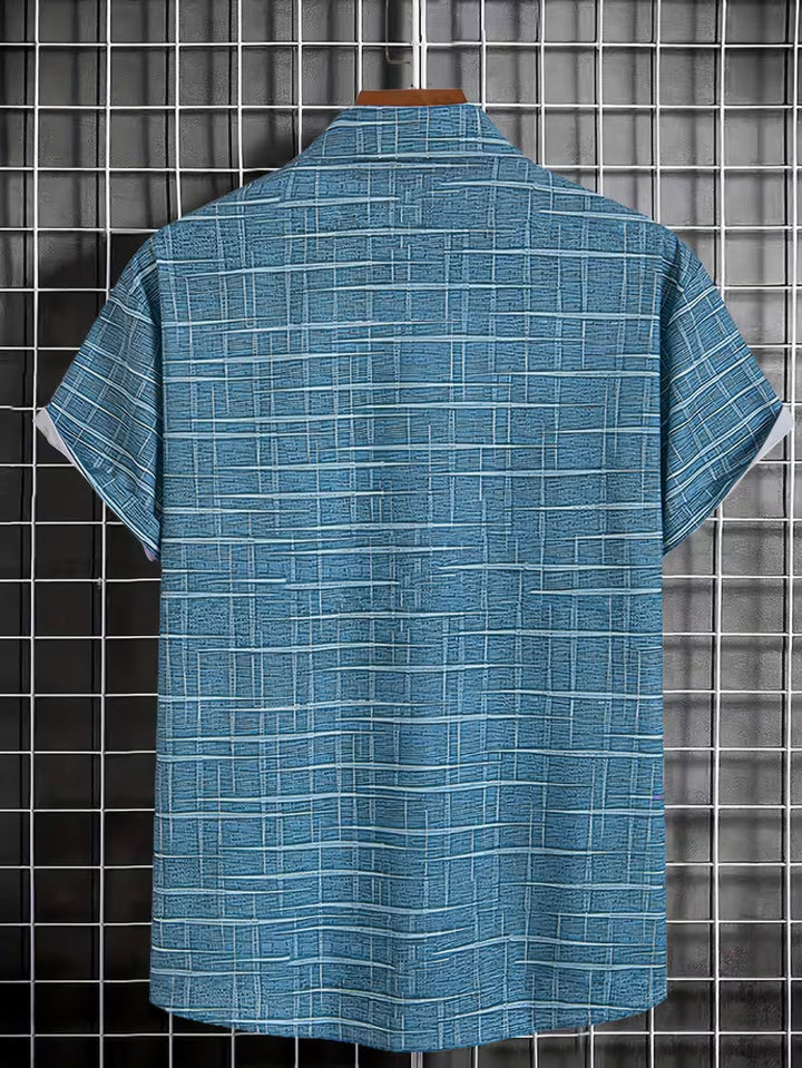 Jerrick - Cămașă Cu Imprimeu Geometric Vintage