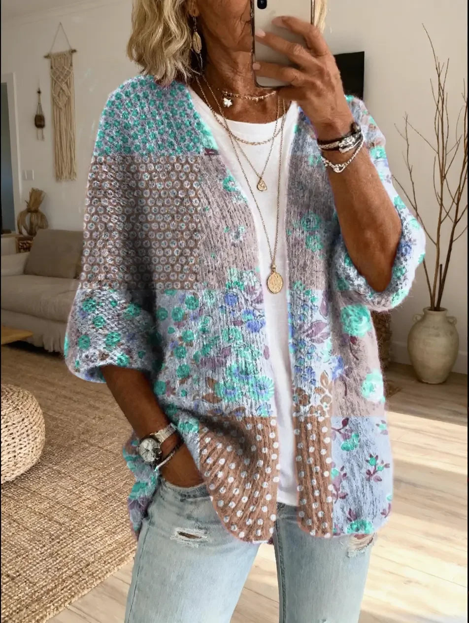 Stevena - Pulover Cu Model Floral Elegant