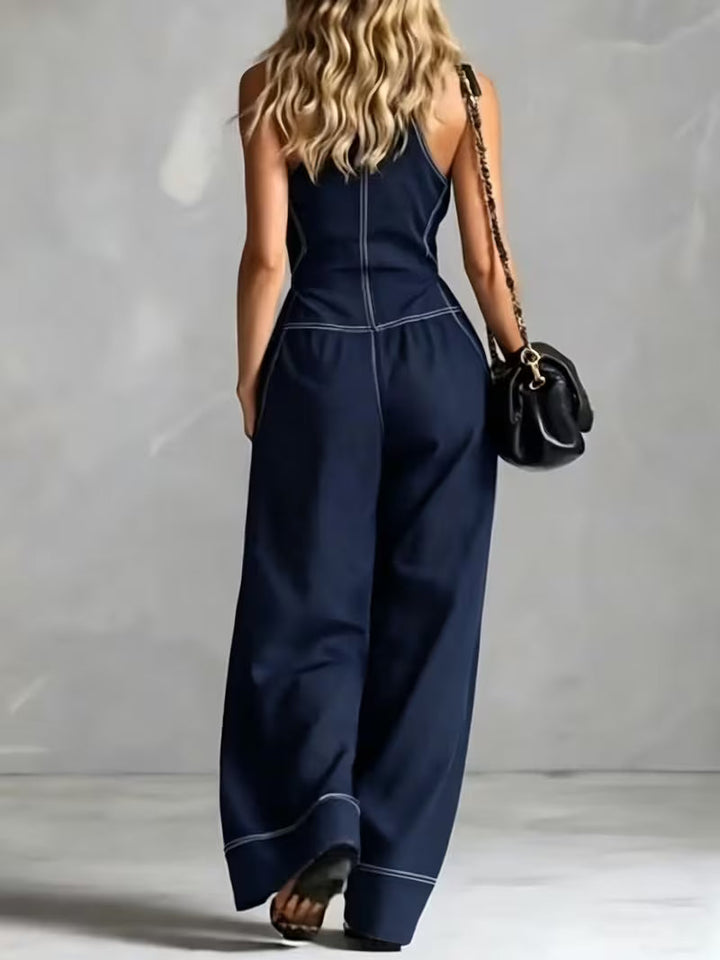 Bryana – Salopetă Din Patchwork cu Dungi