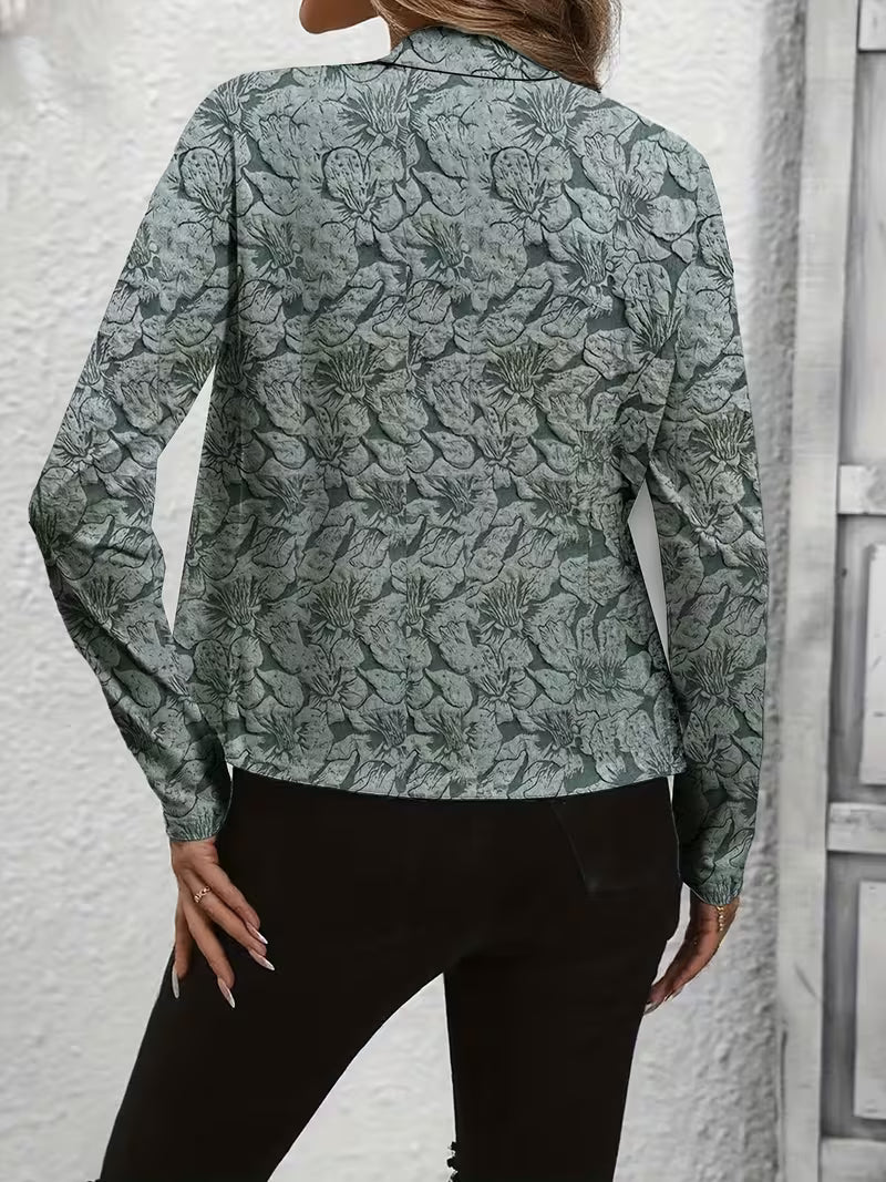 Tifany – Blazer cu mâneci lungi și imprimeu floral