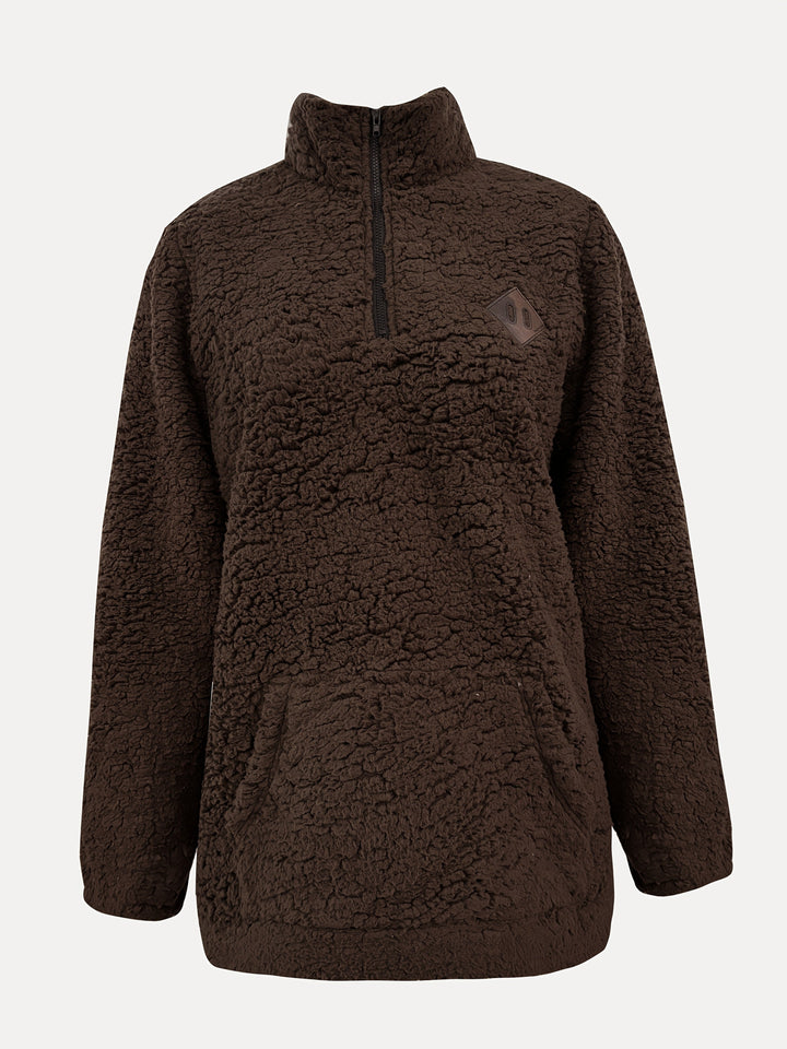 Willemien - Hanorac Cu Mâneci Lungi Din Fleece, Cu Fermoar