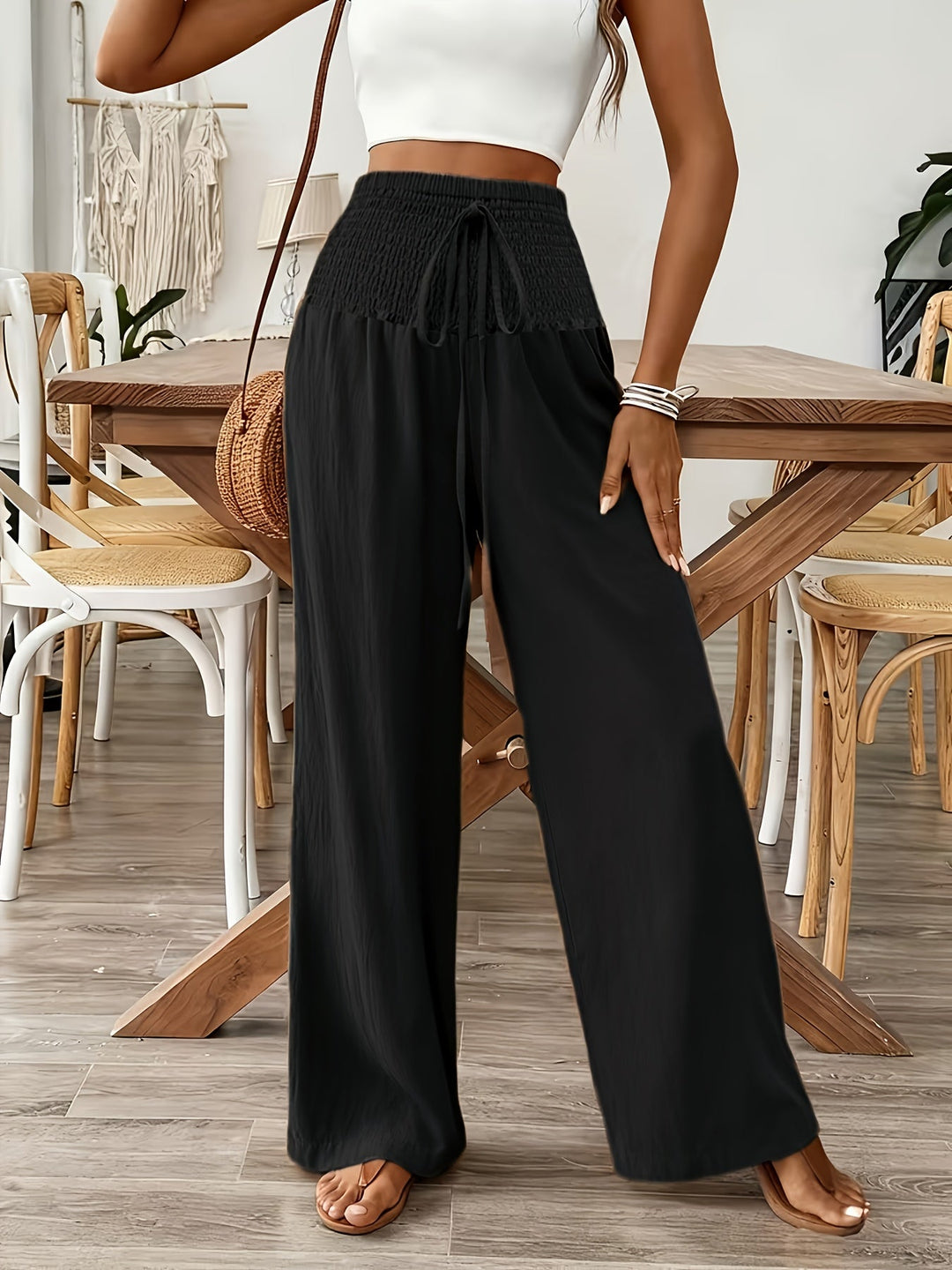 Rebeki - Pantaloni Lungi Din Bumbac Respirabil