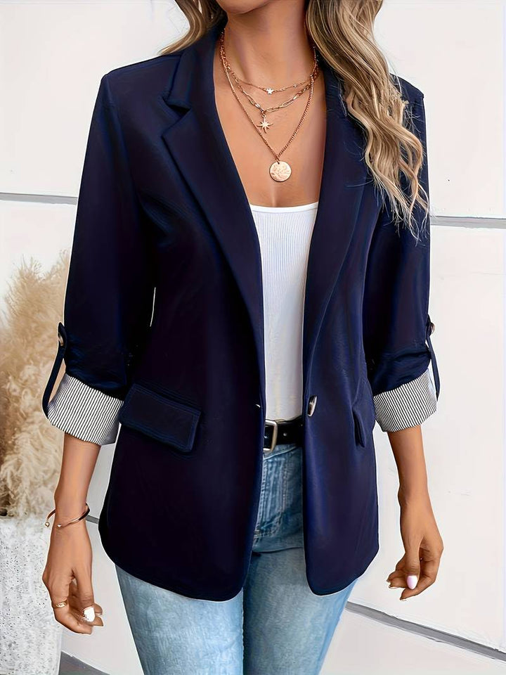 Galiah - Blazer Elegant cu Două rânduri De Nasturi și Guler cu Rever