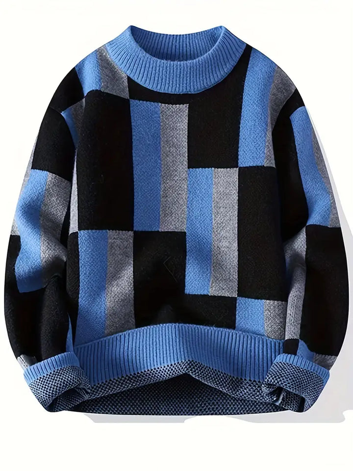 Tyrone - Pulover Tricotat Cu Modelele Geometric