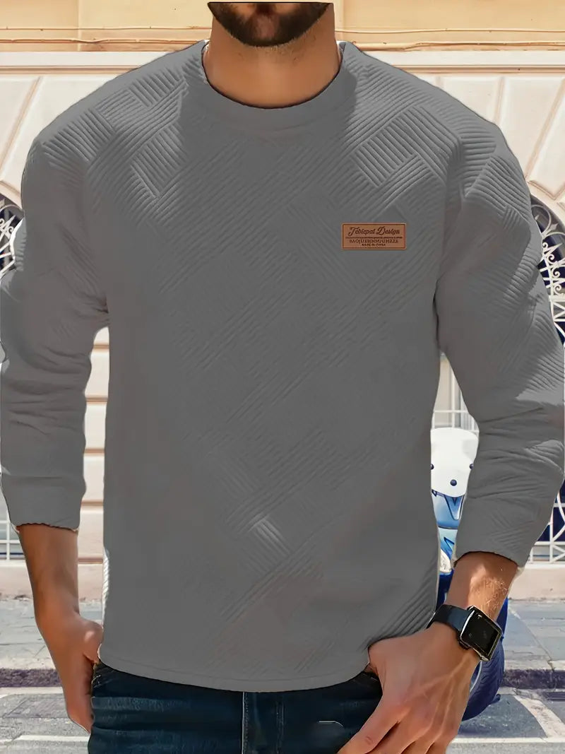 Malinga - Hanorac Casual Cu Model Geometric și Mâneci Lungi