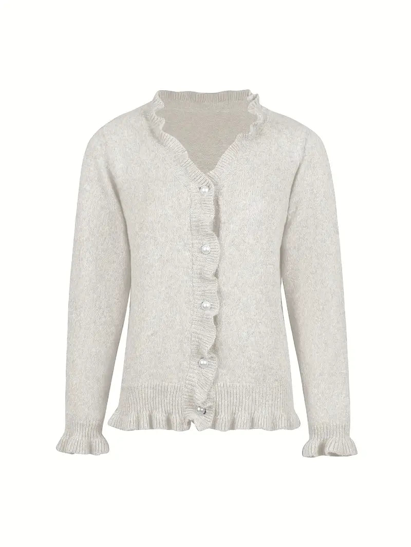 Hanifa - Cardigan Elegant Tricotat Cu Nasturi