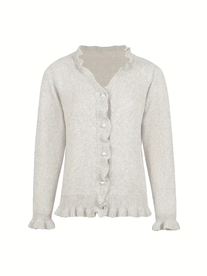 Hanifa - Cardigan Elegant Tricotat Cu Nasturi