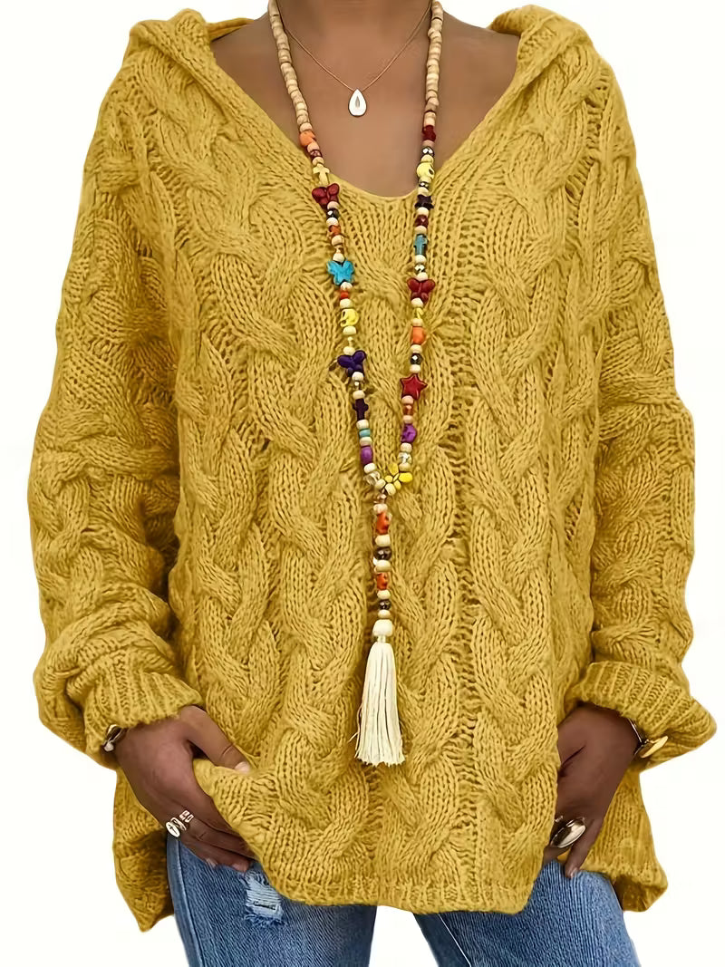 Hailee - Pulover Casuală Cu Mâneci Lungi Din Tricot