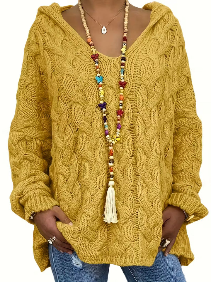 Hailee - Pulover Casuală Cu Mâneci Lungi Din Tricot