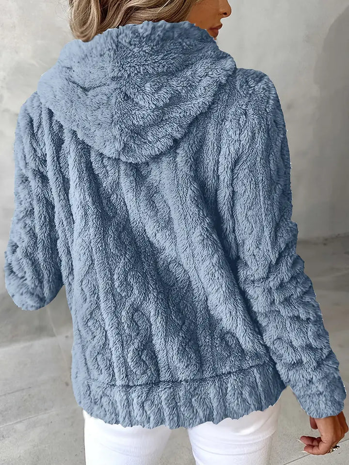 Ganka - Hanorac Cu Glugă și Fermoar Mâneci Lungi