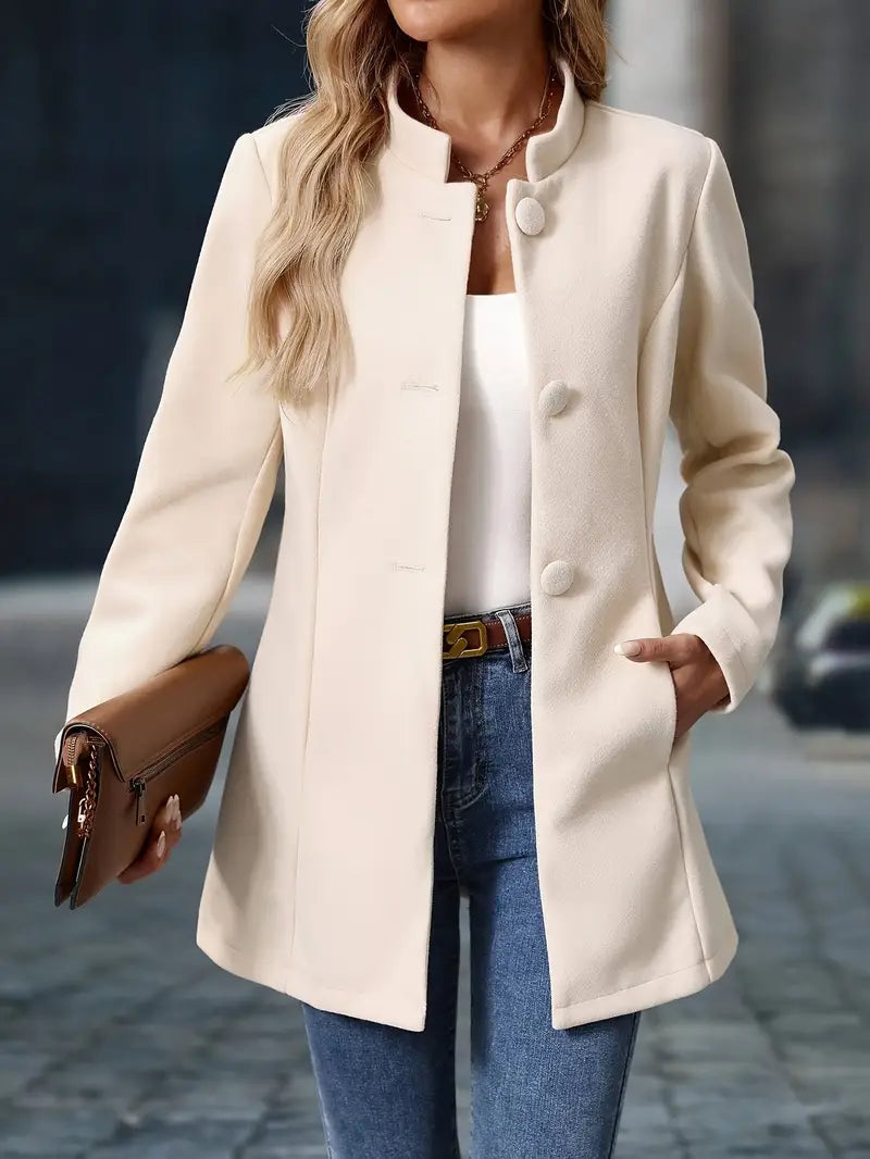 Enrietta - Blazer Elegant Cu Un Singur Rând De Nasturi