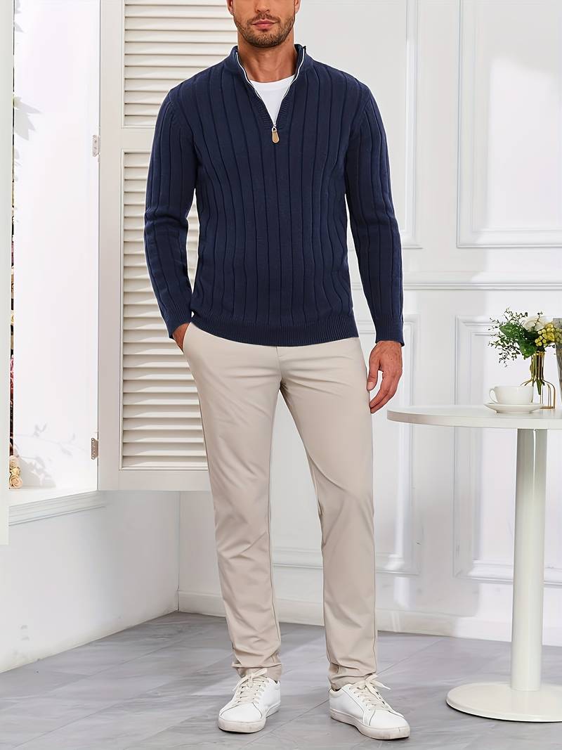 Yedidya - Pulover Casual cu Mâneci Lungi Din Tricot