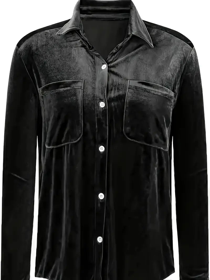 Geanie - Cămașă Cu Mâneci Lungi și Buzunare Frontale