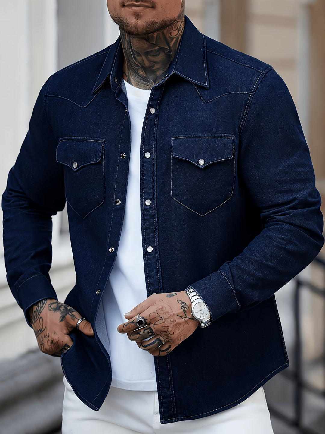 Zeynal - Cămașă Casual Din Denim