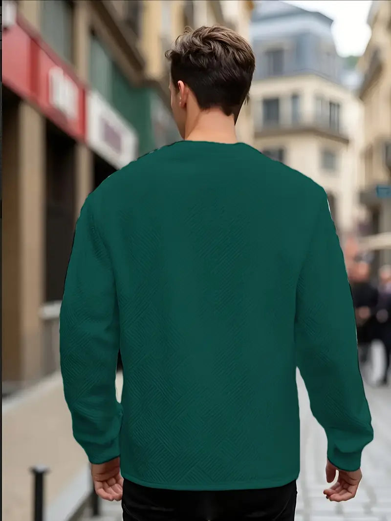 Malinga - Hanorac Casual Cu Model Geometric și Mâneci Lungi