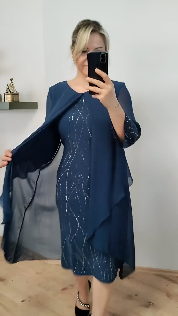 Nienke - Rochie Elegantă Cu Drapaj