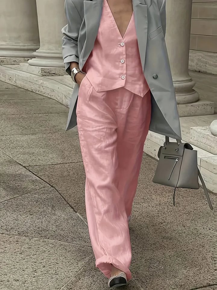 Jorja - Set Elegant Din Două Piese Fără Mâneci
