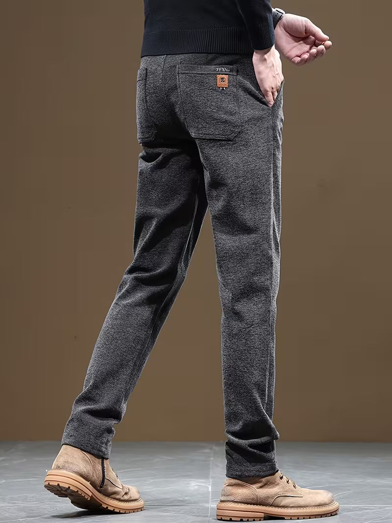Talcott – Pantaloni Casual cu Croială Slim și Textură