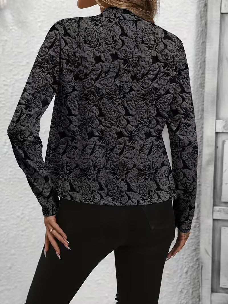 Tifany – Blazer cu mâneci lungi și imprimeu floral