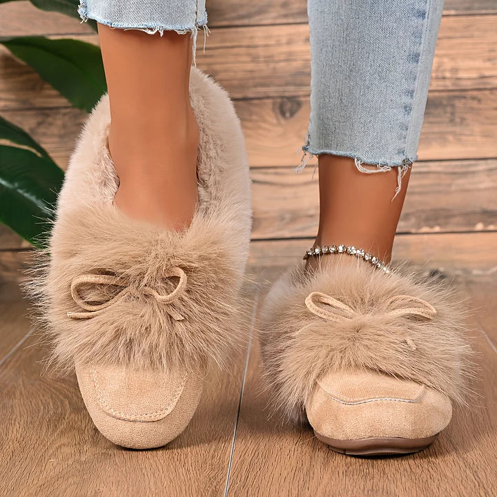 Kesmina - Pantofi Confortabili Din Blană Artificială Antiderapanti