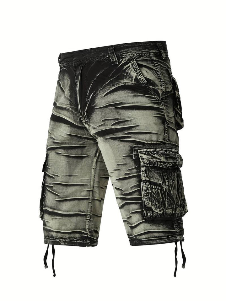 Thomas - Pantaloni Scurți Cargo Casual Cu Imprimeu Camuflaj Și Buzunare