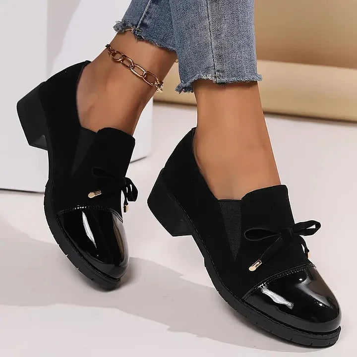 Marvina - Pantofi Eleganți Cu Vârf Rotund și Fundă