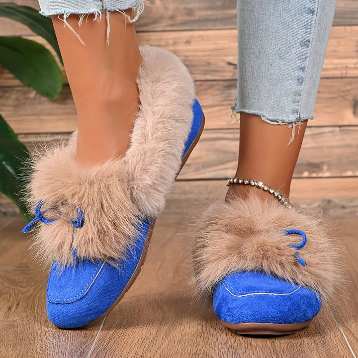 Kesmina - Pantofi Confortabili Din Blană Artificială Antiderapanti
