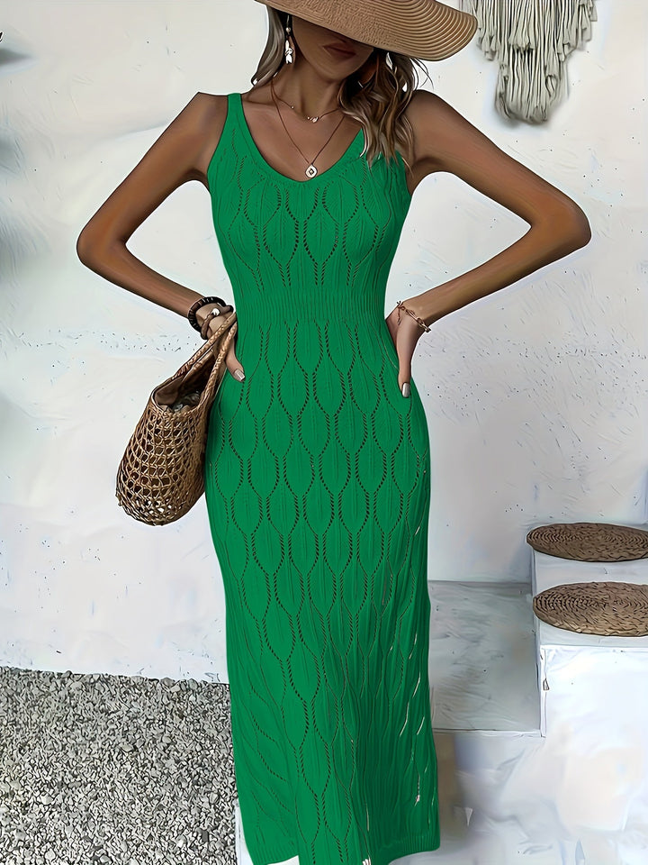 Luciana - Fără Mâneci Lung Tricotată Rochie Cu Un Haina Stil