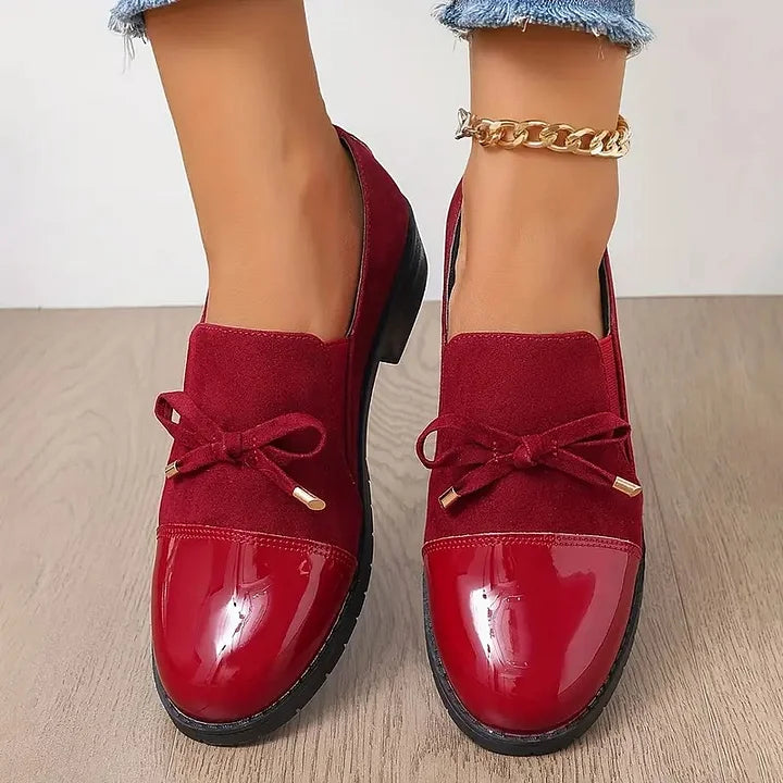Marvina - Pantofi Eleganți Cu Vârf Rotund și Fundă