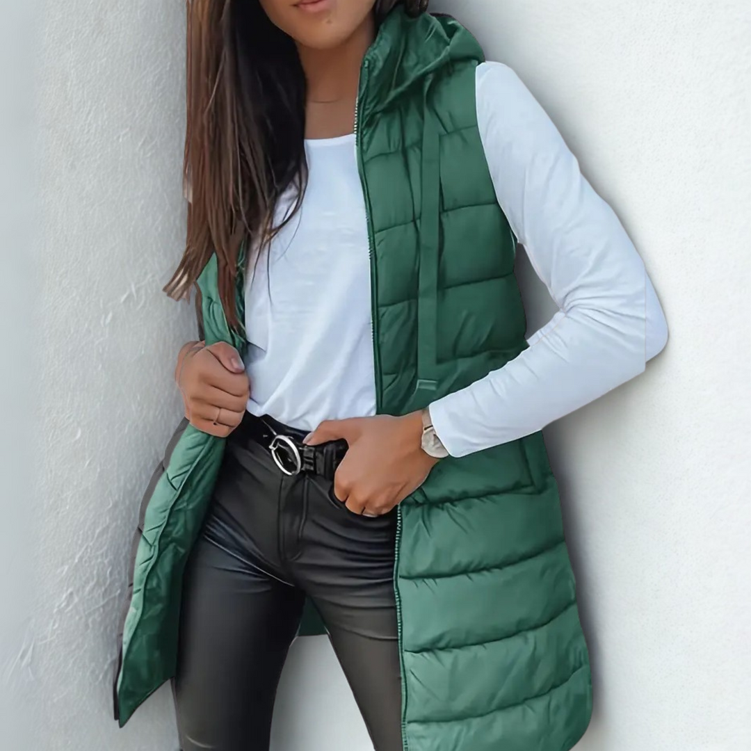 Maurina - Casual Fără Mâneci Lung Puffer Vestă