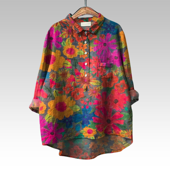 Jolanda - Bluze Clasice Cu Imprimeu Floral
