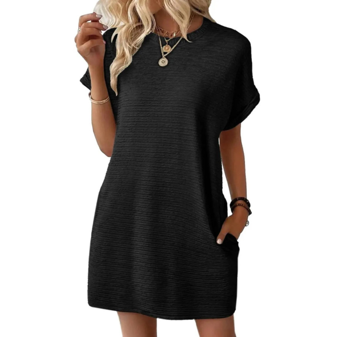 Elviaa - Rochie Mini Elegantă Cu Buzunar