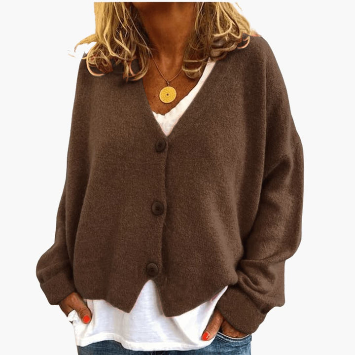 Gwen - Cardigan Din Tricot Cu Mâneci Lungi