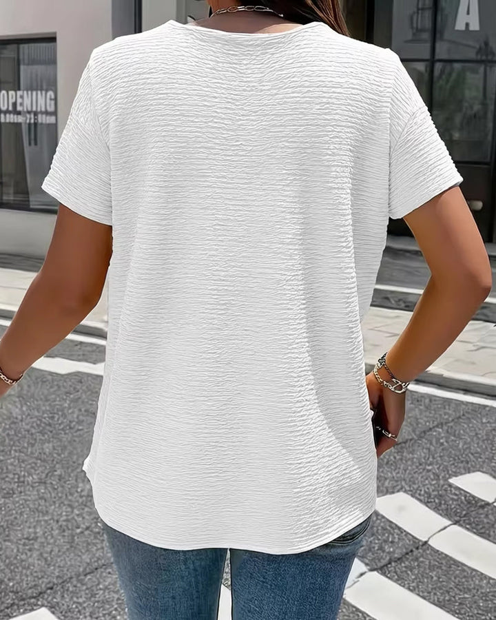 Gergina - Tricou Cu Guler Peter Pan