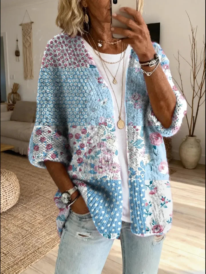 Stevena - Pulover Cu Model Floral Elegant
