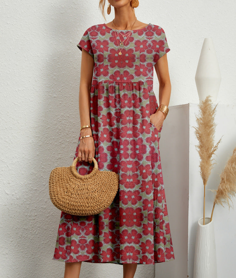 Deborah - Rochie Elegantă cu Imprimeu Floral