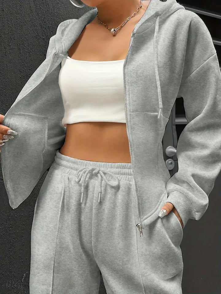 Nanci - Set Casual Cu Două Piese Cu Mâneci Lungi