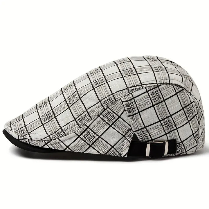 Zared - Beretă Vintage Ajustabilă cu Model în Carouri