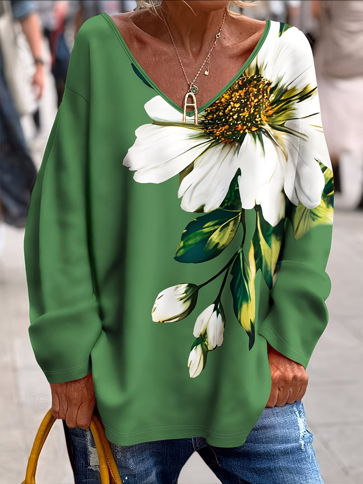 Daphna - Tricou Oversized Cu Imprimeu Floral