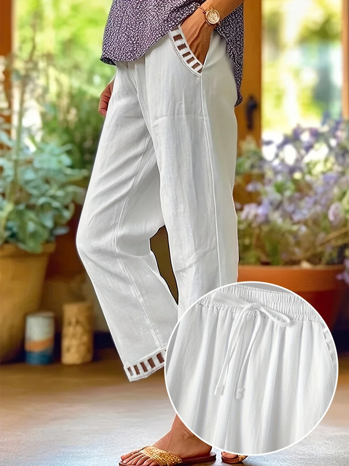 Tracey - Contrastul Trim Pantaloni Tăiați